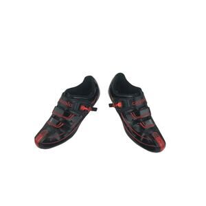 Cavalo Cycling Carbon Fiber Shoes Black and Red Size 45 US Size 11/11.5